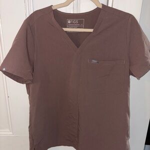 FIGS Woman’s Scrub Top - taupe